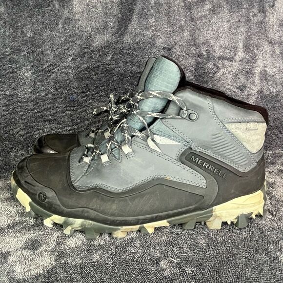 Merrell Fraxion Shell 6 Waterproof Boot Gray/Black Men size 10.5 - Picture 1 of 7